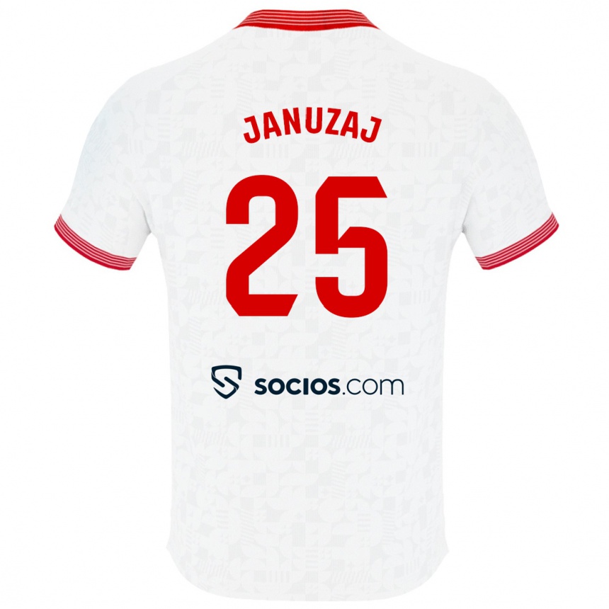 Hombre Fútbol Camiseta Adnan Januzaj #25 Blanco 1ª Equipación 2023/24 Perú