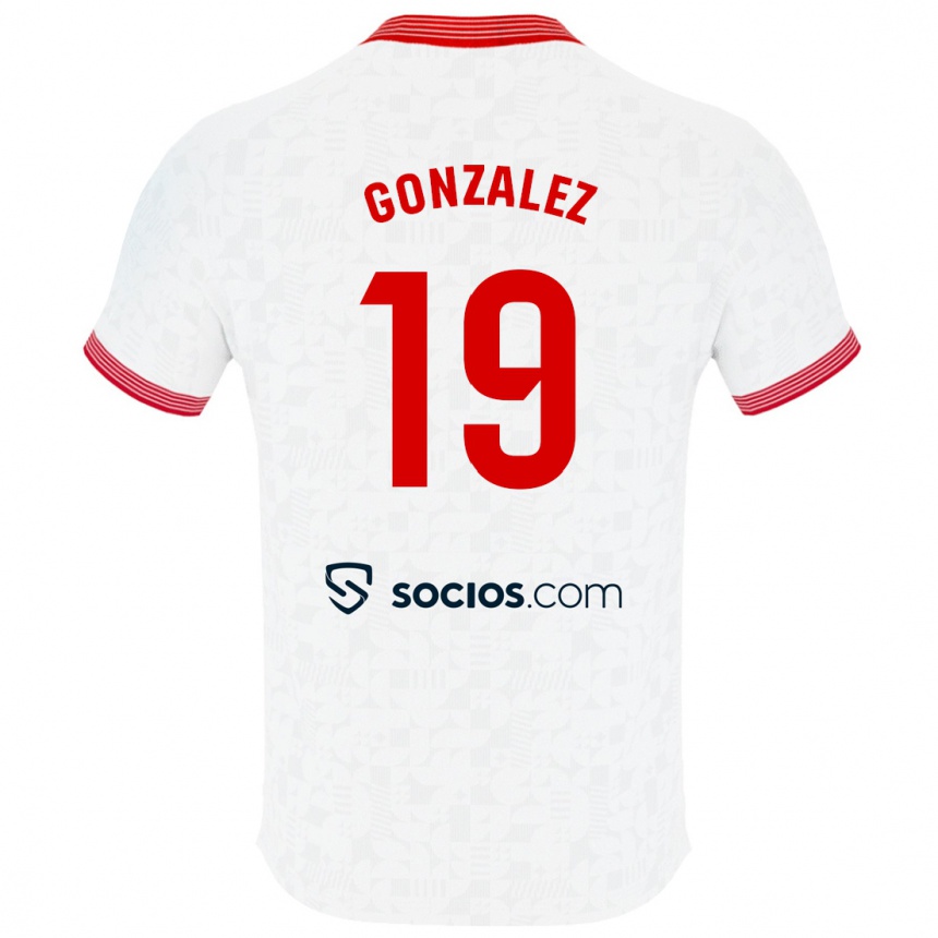 Hombre Fútbol Camiseta Carlos González #19 Blanco 1ª Equipación 2023/24 Perú