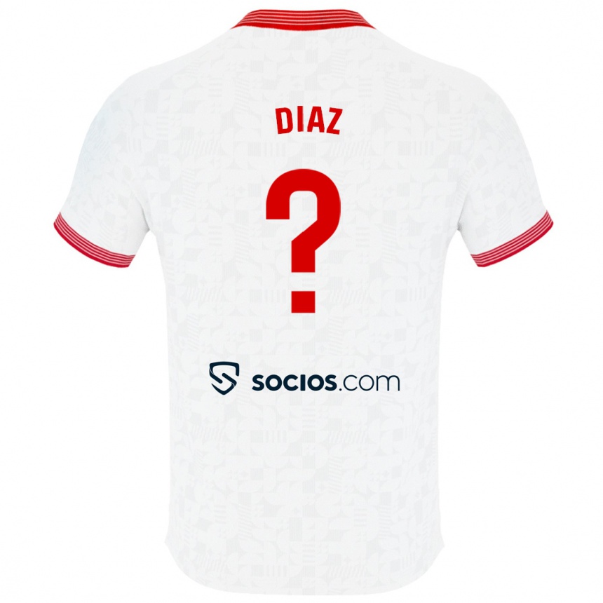 Hombre Fútbol Camiseta Álvaro Díaz #0 Blanco 1ª Equipación 2023/24 Perú