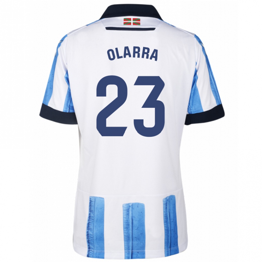 Hombre Fútbol Camiseta Aimar Olarra #23 Azul Blanco 1ª Equipación 2023/24 Perú