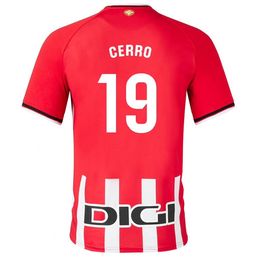 Hombre Fútbol Camiseta Mariana Cerro Galán #19 Rojo 1ª Equipación 2023/24 Perú