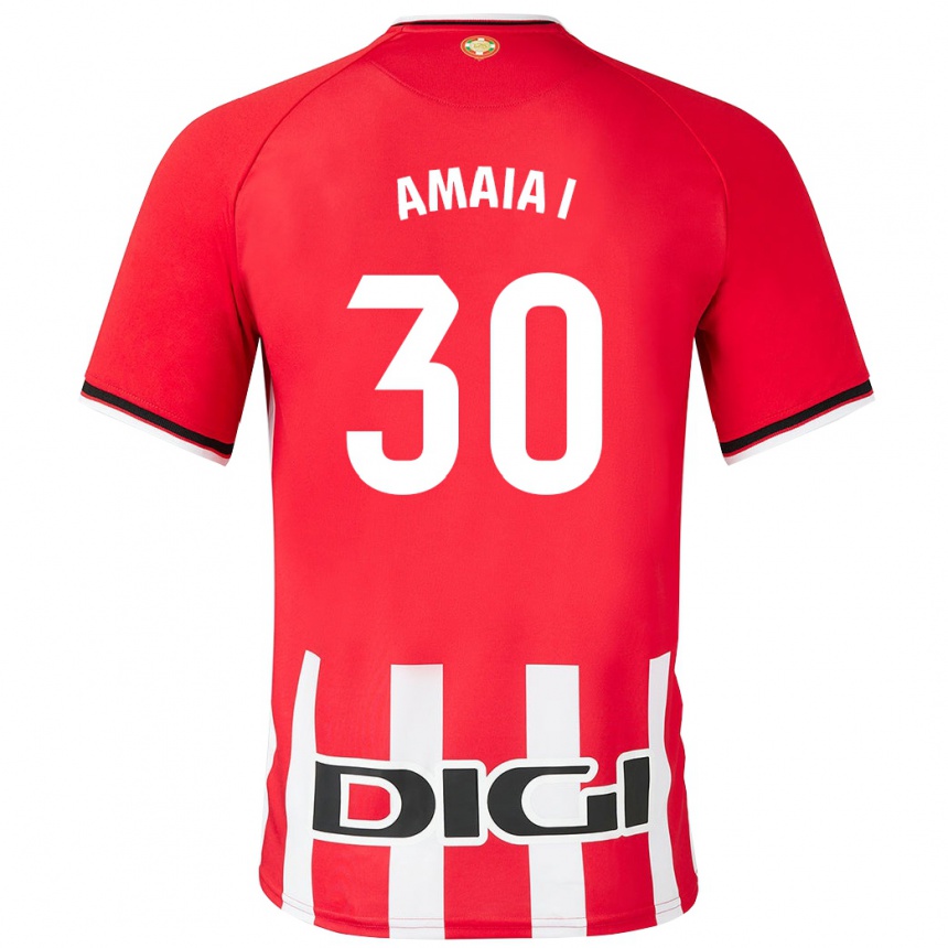 Hombre Fútbol Camiseta Amaia Iribarren Arteta #30 Rojo 1ª Equipación 2023/24 Perú