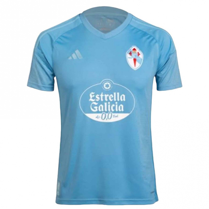 Hombre Fútbol Camiseta Jørgen Strand Larsen #18 Azul 1ª Equipación 2023/24 Perú