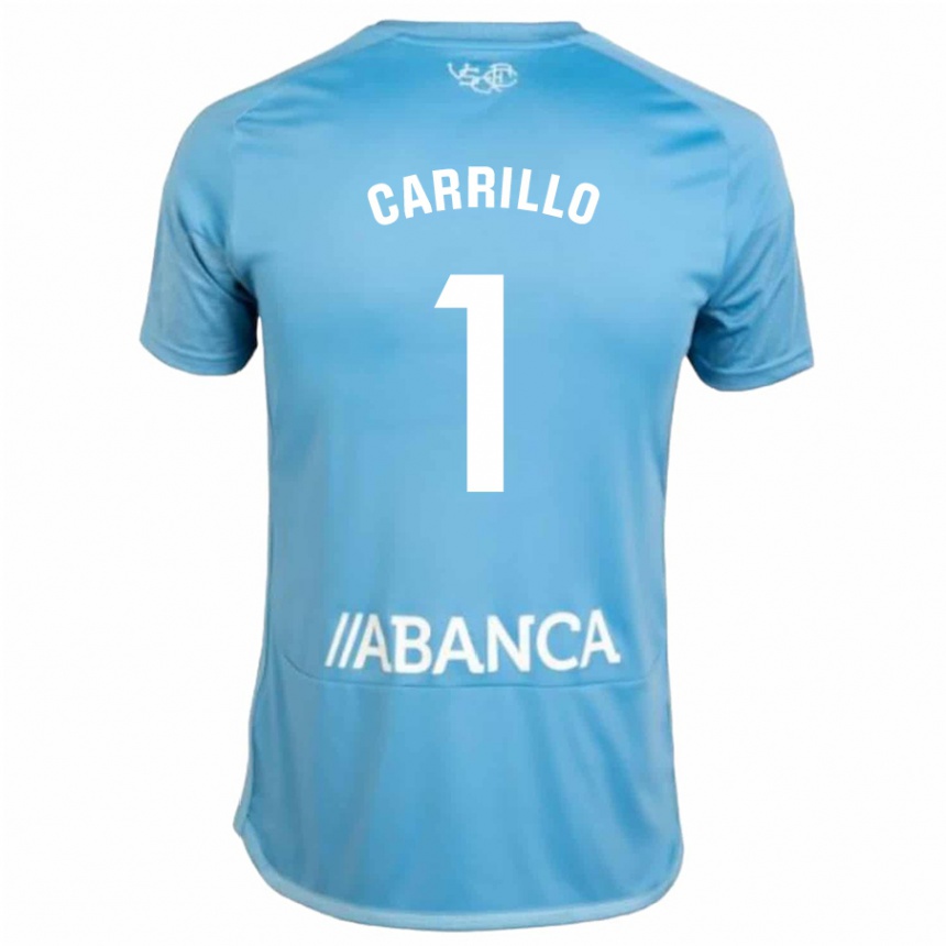 Hombre Fútbol Camiseta Coke Carrillo #1 Azul 1ª Equipación 2023/24 Perú