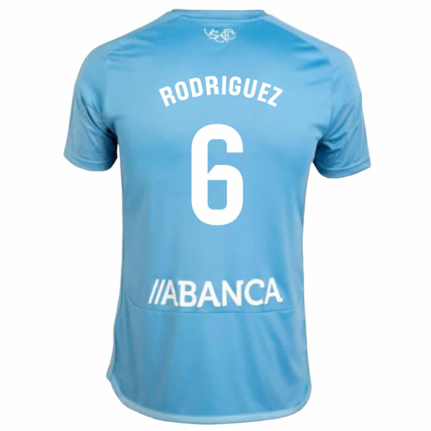 Hombre Fútbol Camiseta Damián Rodríguez #6 Azul 1ª Equipación 2023/24 Perú