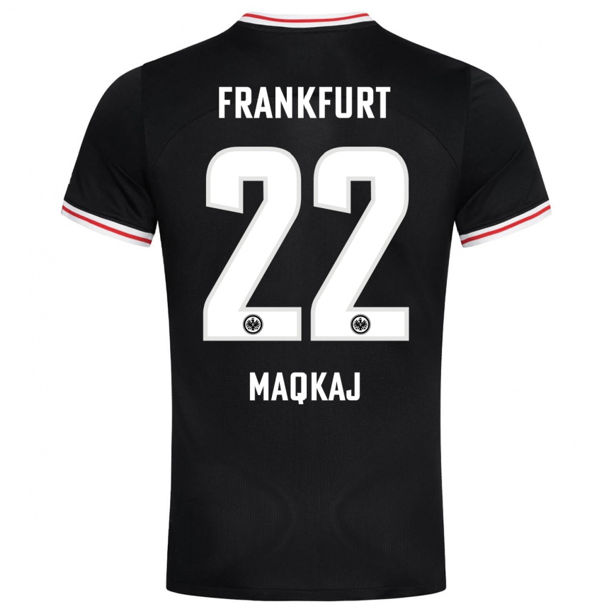 Hombre Fútbol Camiseta Dritan Maqkaj #22 Negro 2ª Equipación 2023/24 Perú