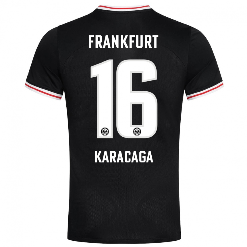 Hombre Fútbol Camiseta Tom Karacaga #16 Negro 2ª Equipación 2023/24 Perú