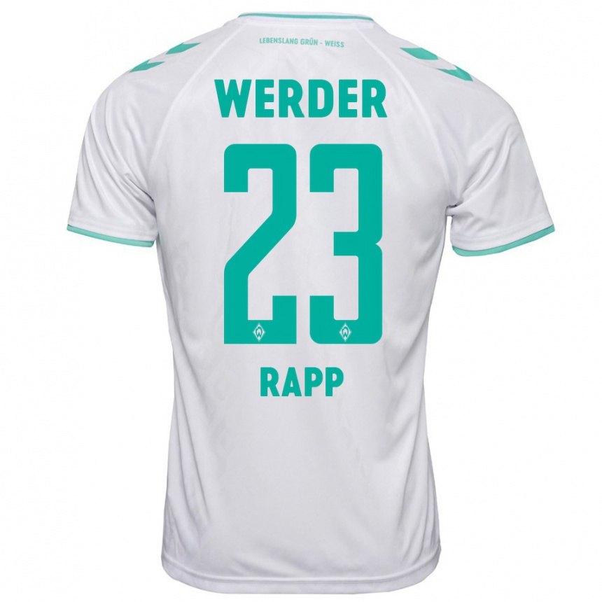 Hombre Fútbol Camiseta Nicolai Rapp #23 Blanco 2ª Equipación 2023/24 Perú