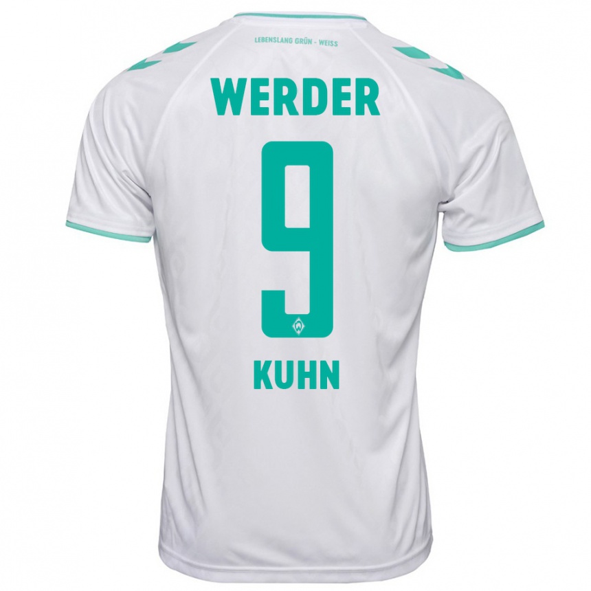 Hombre Fútbol Camiseta Philipp Kühn #9 Blanco 2ª Equipación 2023/24 Perú