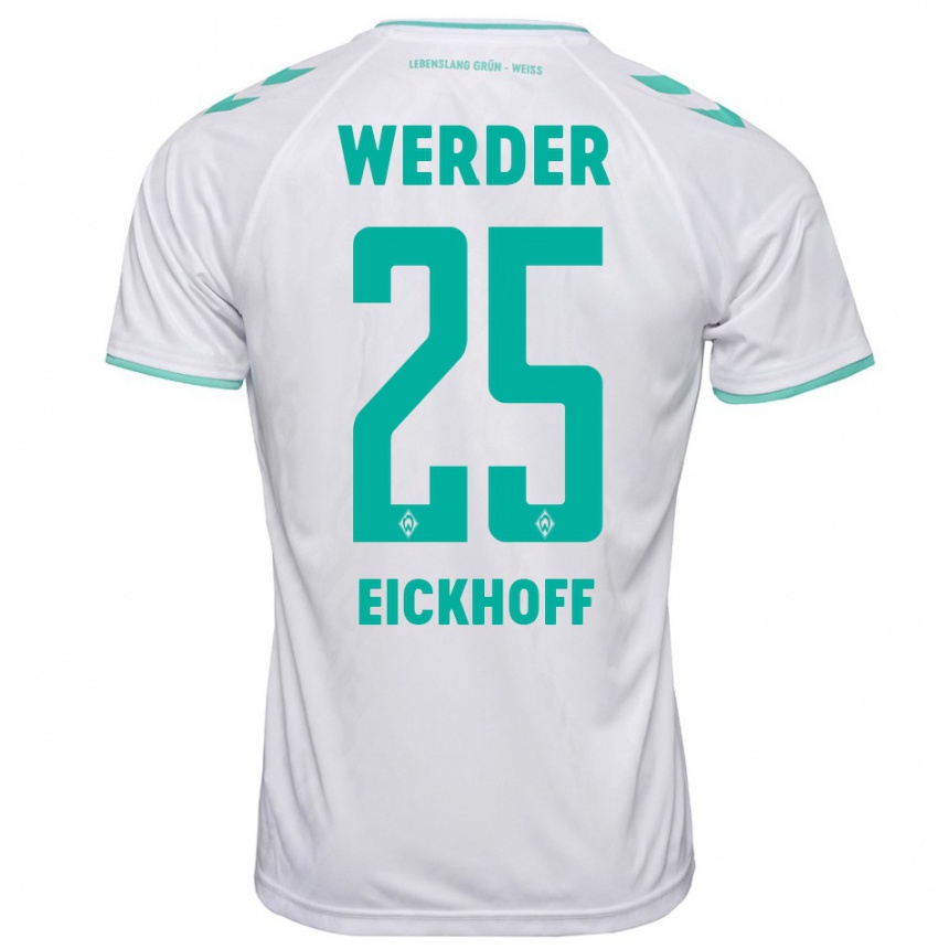 Hombre Fútbol Camiseta Mika Eickhoff #25 Blanco 2ª Equipación 2023/24 Perú