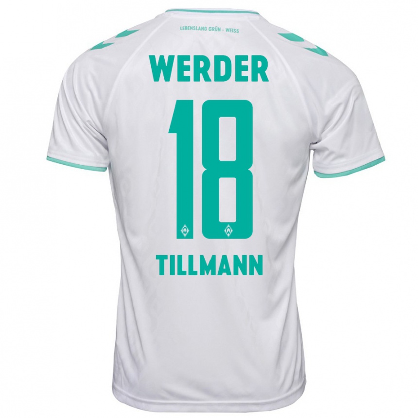 Hombre Fútbol Camiseta Felix Tillmann #18 Blanco 2ª Equipación 2023/24 Perú