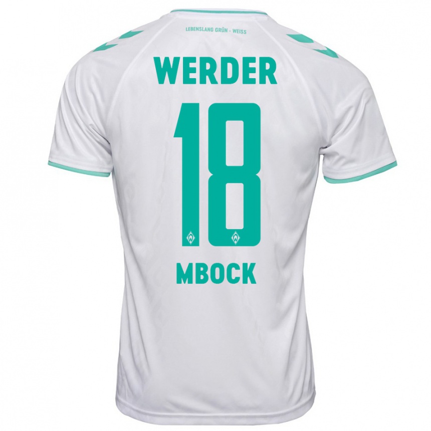 Hombre Fútbol Camiseta Princewill Mbock #18 Blanco 2ª Equipación 2023/24 Perú