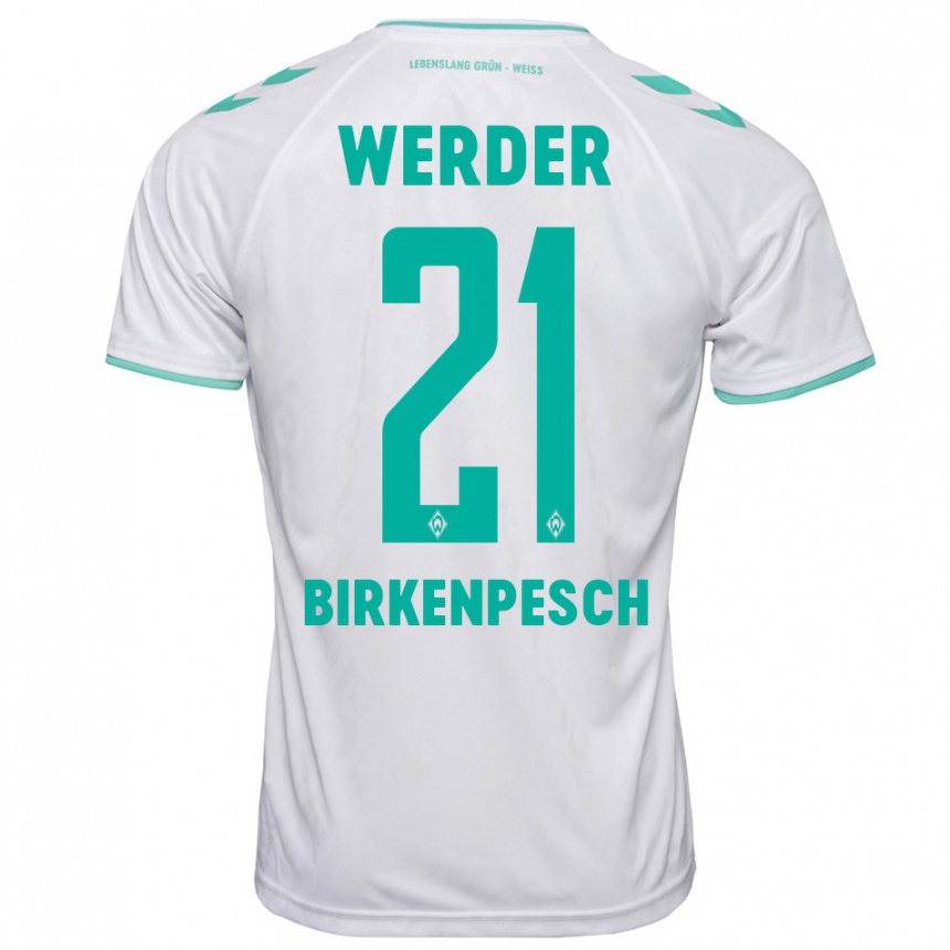 Hombre Fútbol Camiseta Noah Birkenpesch #21 Blanco 2ª Equipación 2023/24 Perú