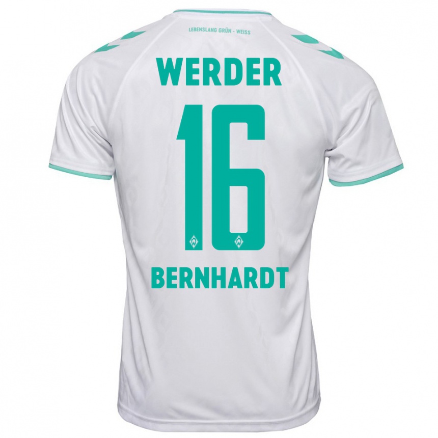 Hombre Fútbol Camiseta Emilie Bernhardt #16 Blanco 2ª Equipación 2023/24 Perú