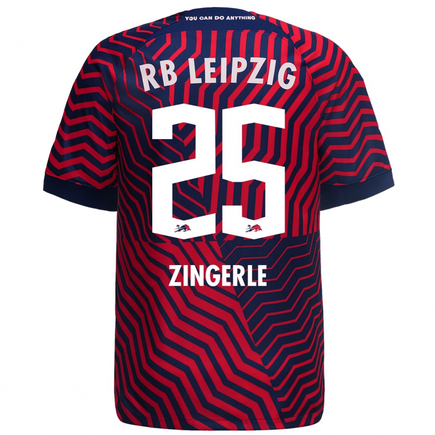 Hombre Fútbol Camiseta Leopold Zingerle #25 Azul Rojo 2ª Equipación 2023/24 Perú