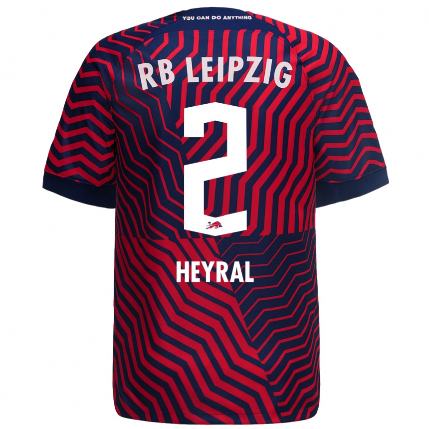 Hombre Fútbol Camiseta Neo Heyral #2 Azul Rojo 2ª Equipación 2023/24 Perú