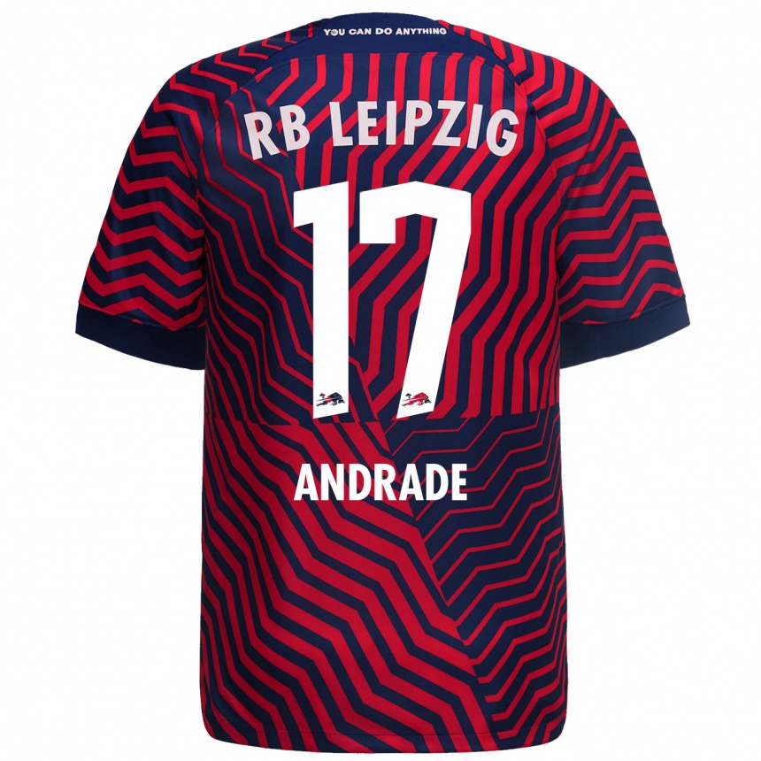 Hombre Fútbol Camiseta Lydia Andrade #17 Azul Rojo 2ª Equipación 2023/24 Perú