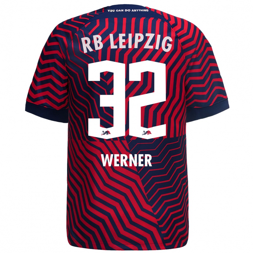 Hombre Fútbol Camiseta Mia Werner #32 Azul Rojo 2ª Equipación 2023/24 Perú