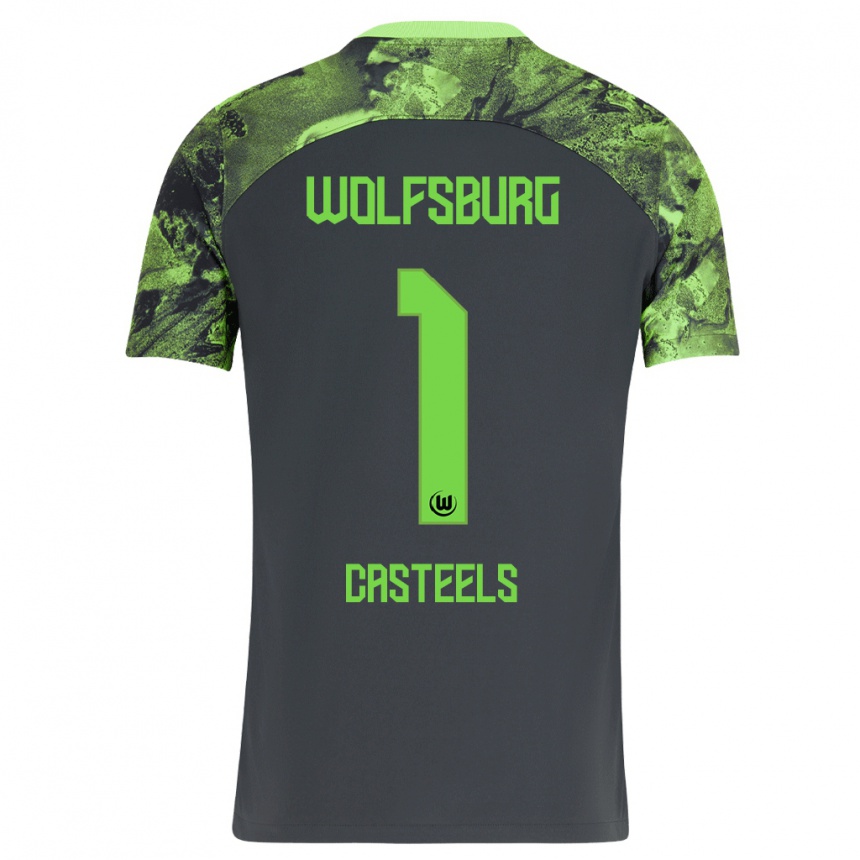 Hombre Fútbol Camiseta Koen Casteels #1 Gris Oscuro 2ª Equipación 2023/24 Perú