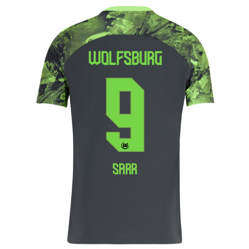 Hombre Fútbol Camiseta Amin Sarr #9 Gris Oscuro 2ª Equipación 2023/24 Perú