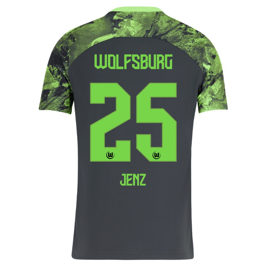 Hombre Fútbol Camiseta Moritz Jenz #25 Gris Oscuro 2ª Equipación 2023/24 Perú