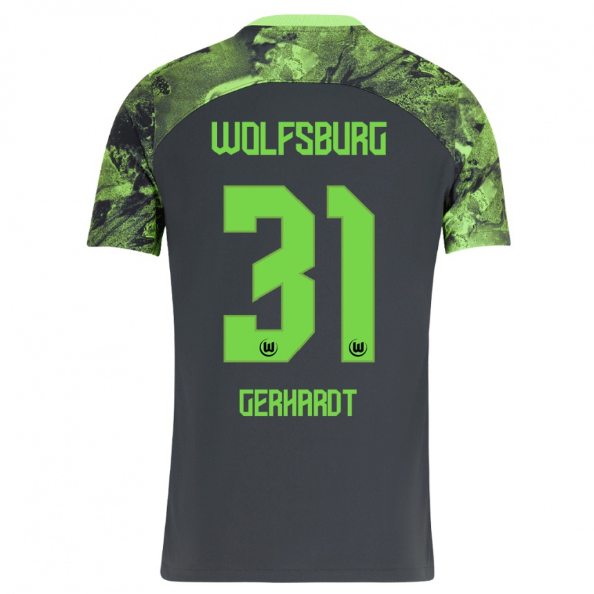 Hombre Fútbol Camiseta Yannick Gerhardt #31 Gris Oscuro 2ª Equipación 2023/24 Perú