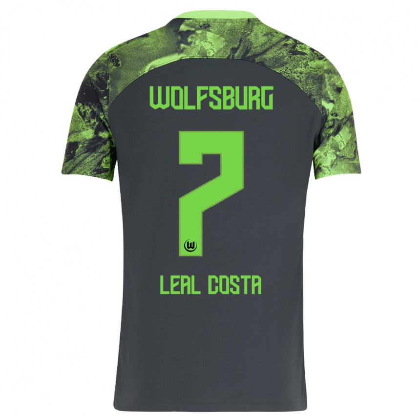 Hombre Fútbol Camiseta David Leal Costa #7 Gris Oscuro 2ª Equipación 2023/24 Perú