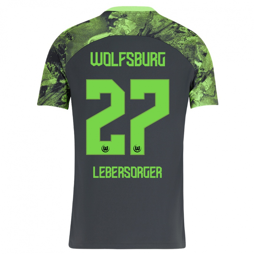 Hombre Fútbol Camiseta Kevin Lebersorger #27 Gris Oscuro 2ª Equipación 2023/24 Perú