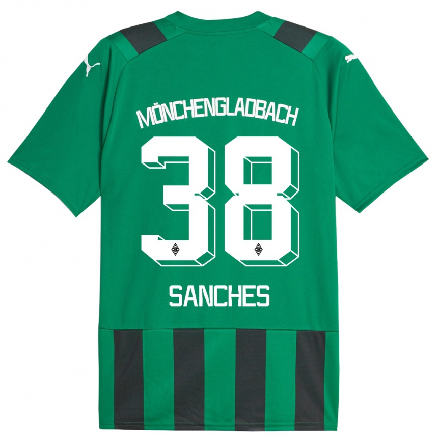 Hombre Fútbol Camiseta Yvandro Borges Sanches #38 Verde Negro 2ª Equipación 2023/24 Perú