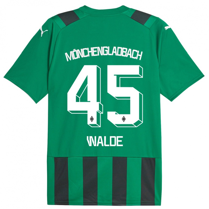 Hombre Fútbol Camiseta Simon Walde #45 Verde Negro 2ª Equipación 2023/24 Perú