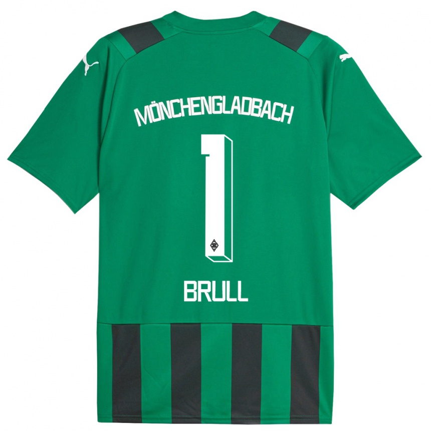 Hombre Fútbol Camiseta Maximilian Brüll #1 Verde Negro 2ª Equipación 2023/24 Perú