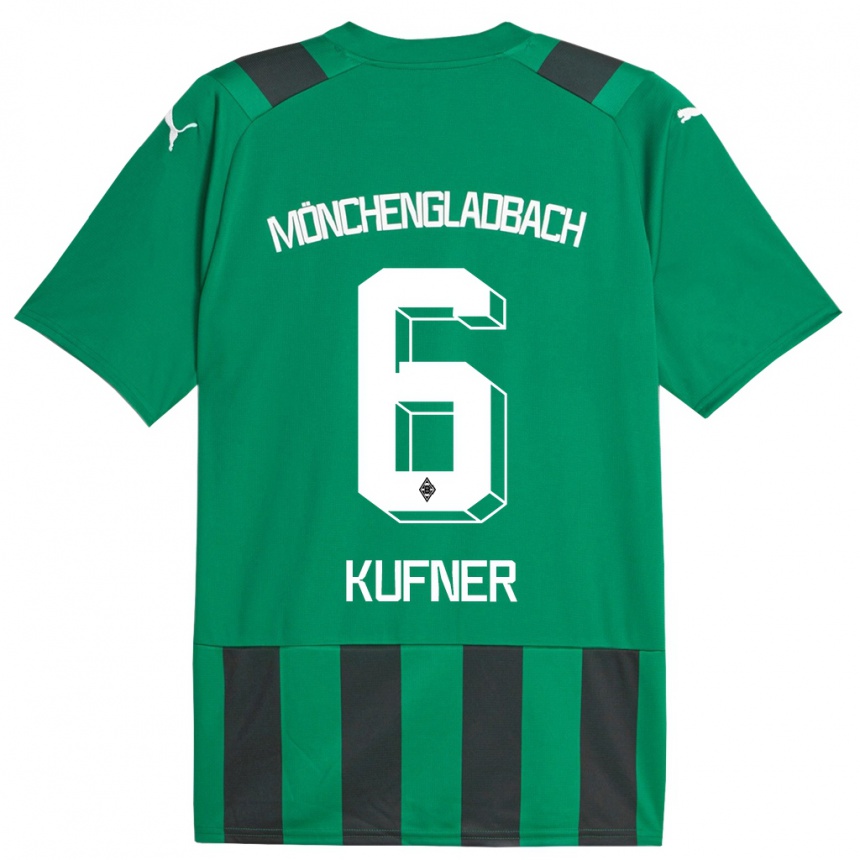 Hombre Fútbol Camiseta Anne-Catherine Kufner #6 Verde Negro 2ª Equipación 2023/24 Perú