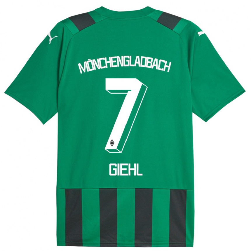 Hombre Fútbol Camiseta Madita Giehl #7 Verde Negro 2ª Equipación 2023/24 Perú