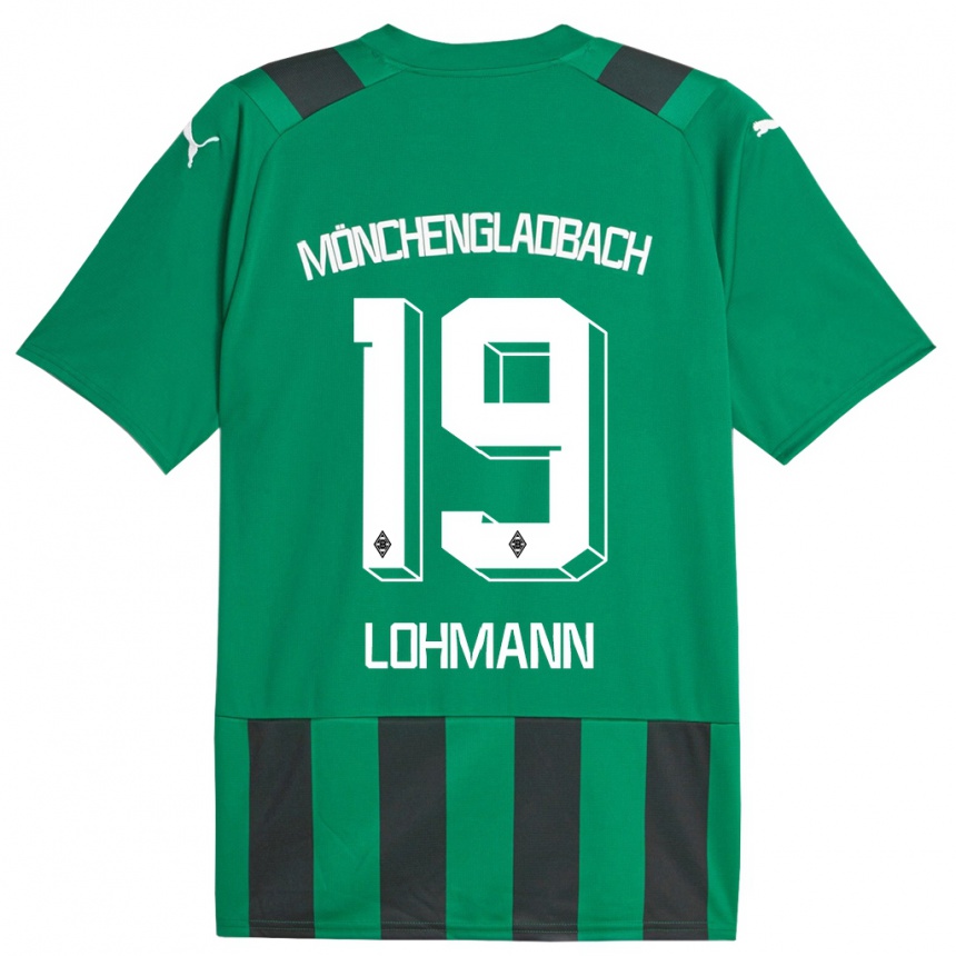 Hombre Fútbol Camiseta Mona Lohmann #19 Verde Negro 2ª Equipación 2023/24 Perú