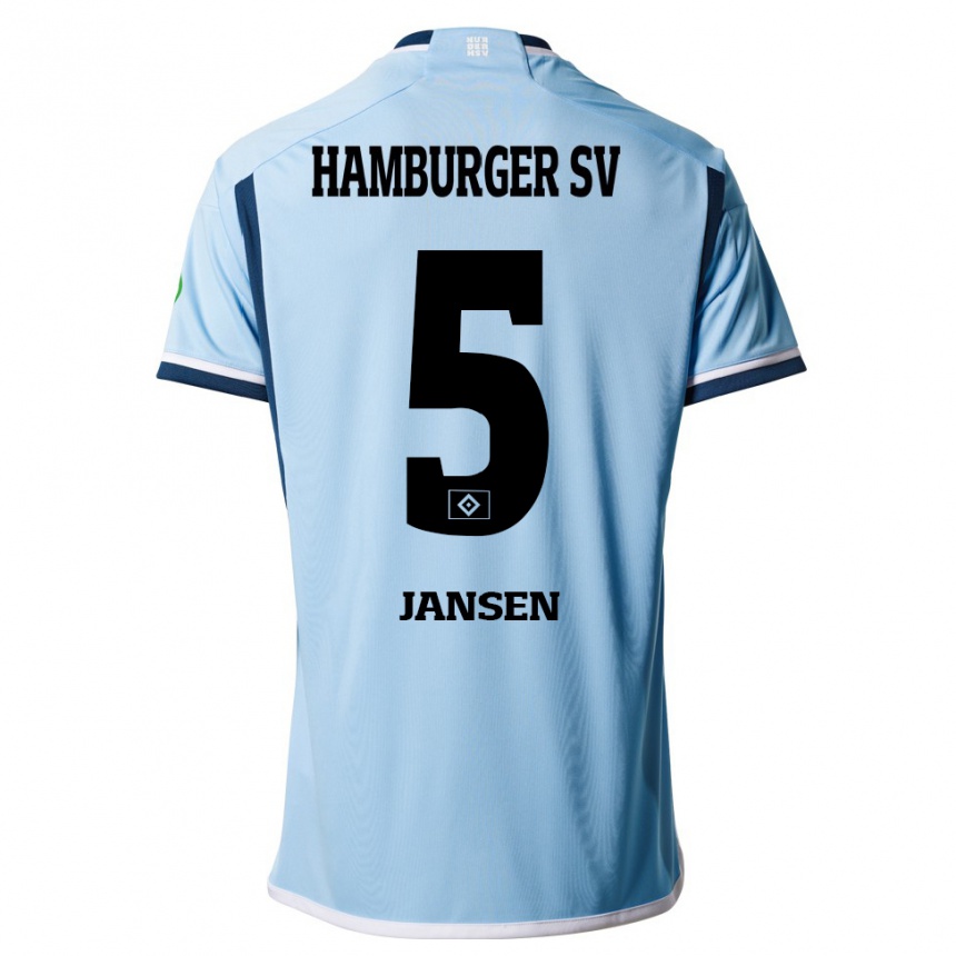 Hombre Fútbol Camiseta Marcell Jansen #5 Azul 2ª Equipación 2023/24 Perú