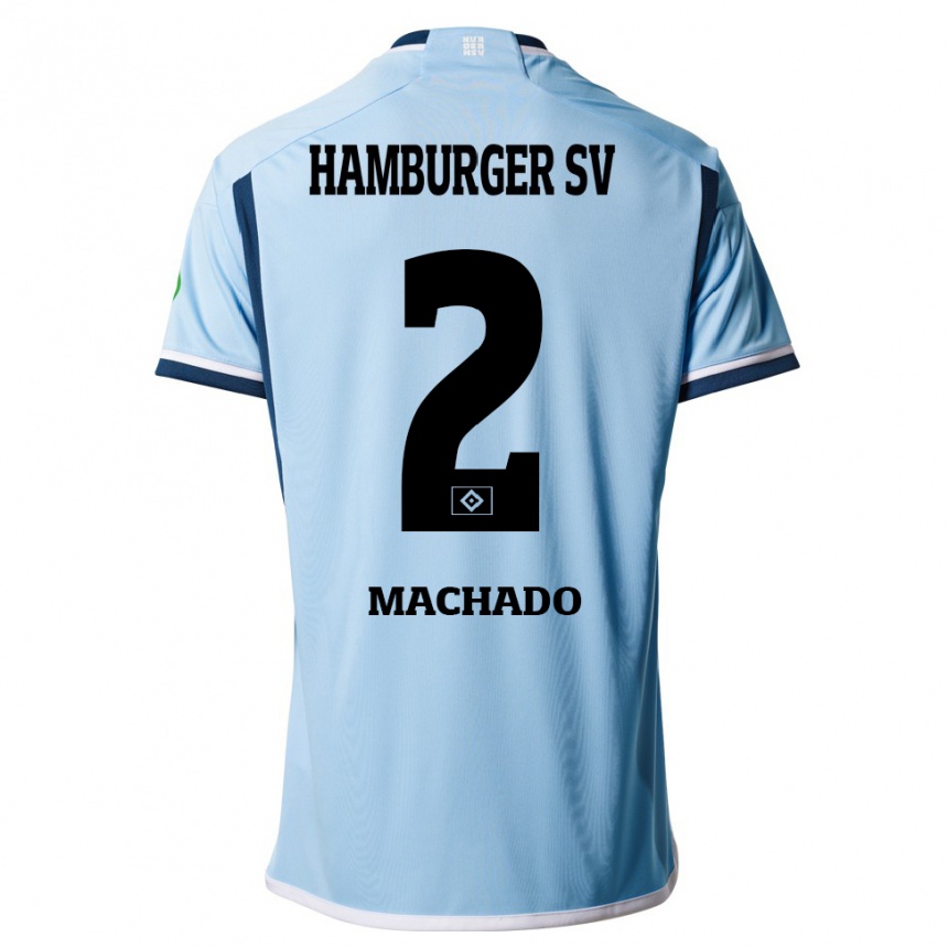 Hombre Fútbol Camiseta Kilian Hölscher Machado #2 Azul 2ª Equipación 2023/24 Perú