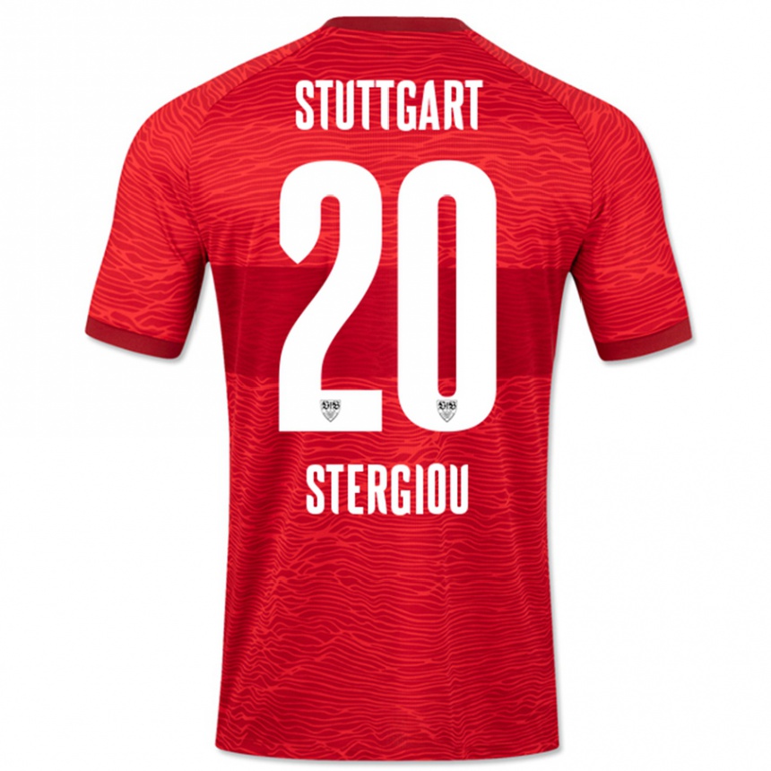 Hombre Fútbol Camiseta Leonidas Stergiou #20 Rojo 2ª Equipación 2023/24 Perú