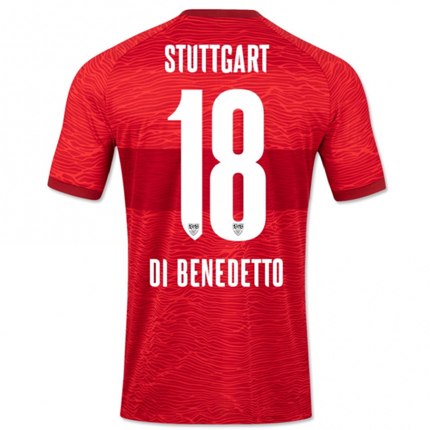 Hombre Fútbol Camiseta Samuele Di Benedetto #18 Rojo 2ª Equipación 2023/24 Perú