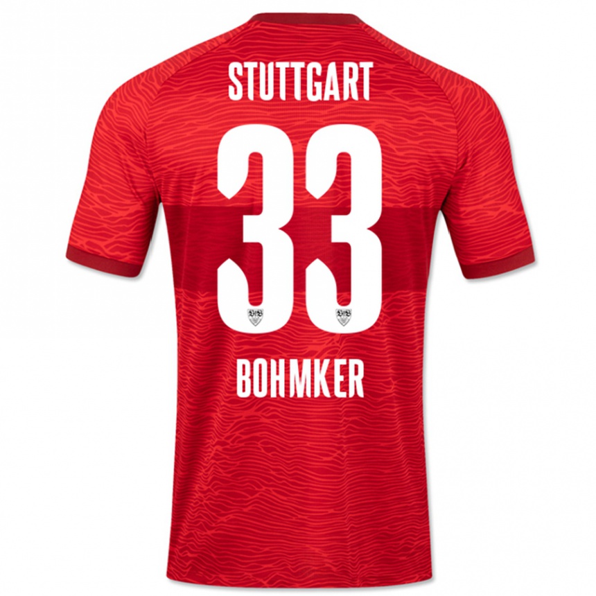 Hombre Fútbol Camiseta Finn Böhmker #33 Rojo 2ª Equipación 2023/24 Perú