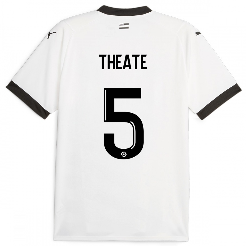 Hombre Fútbol Camiseta Arthur Theate #5 Blanco 2ª Equipación 2023/24 Perú