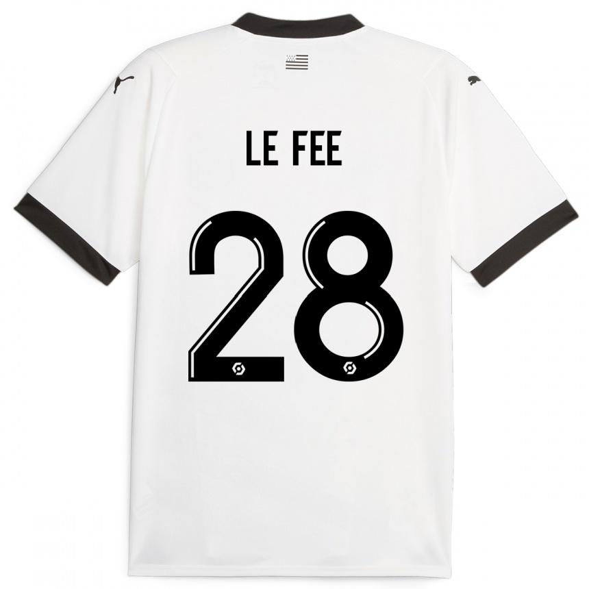 Hombre Fútbol Camiseta Enzo Le Fée #28 Blanco 2ª Equipación 2023/24 Perú