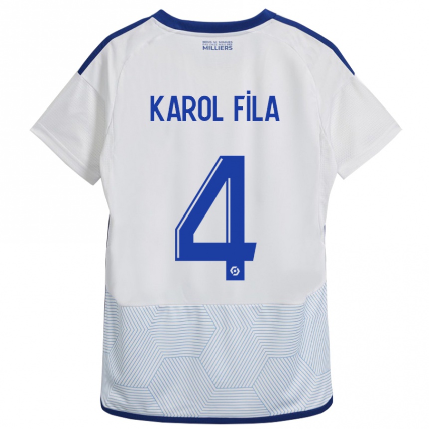 Hombre Fútbol Camiseta Karol Fila #4 Blanco 2ª Equipación 2023/24 Perú