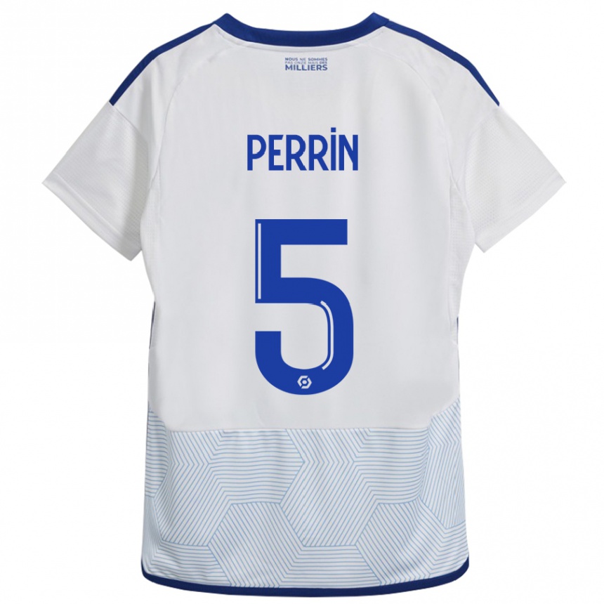 Hombre Fútbol Camiseta Lucas Perrin #5 Blanco 2ª Equipación 2023/24 Perú