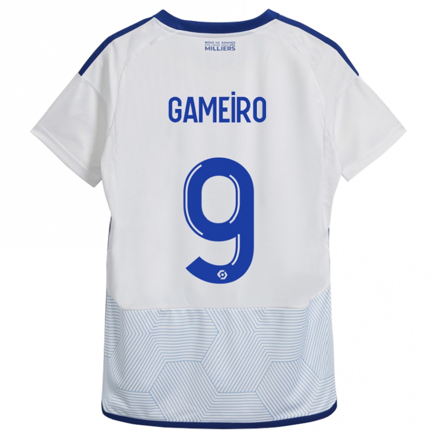 Hombre Fútbol Camiseta Kévin Gameiro #9 Blanco 2ª Equipación 2023/24 Perú