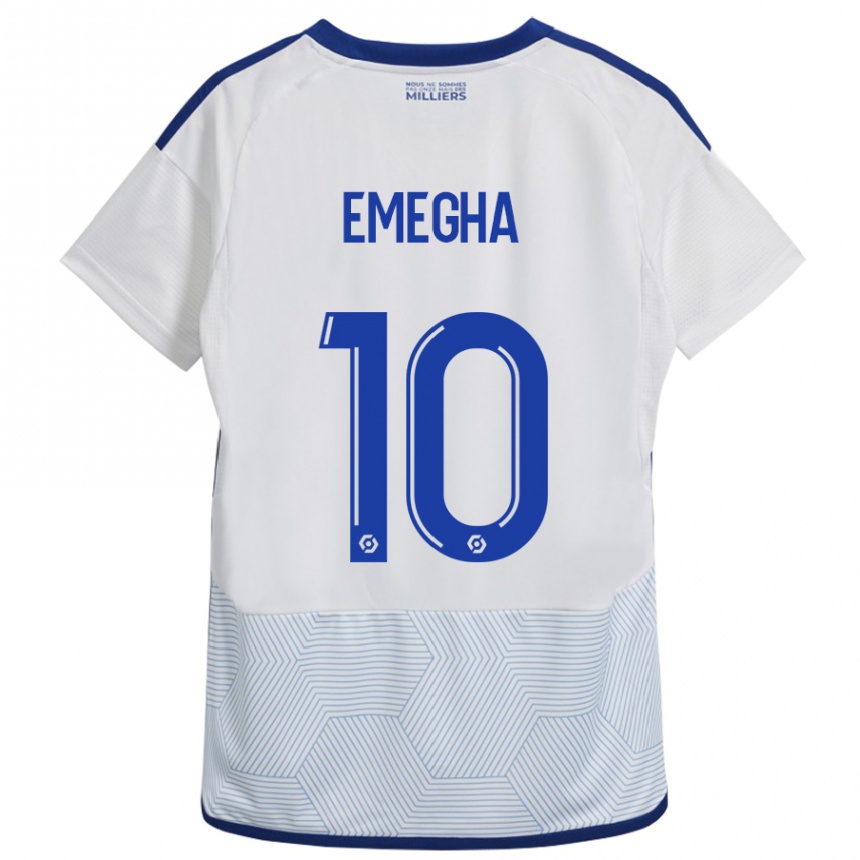 Hombre Fútbol Camiseta Emanuel Emegha #10 Blanco 2ª Equipación 2023/24 Perú