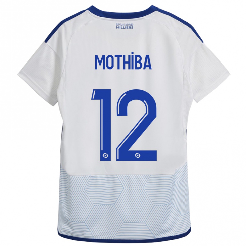 Hombre Fútbol Camiseta Lebo Mothiba #12 Blanco 2ª Equipación 2023/24 Perú