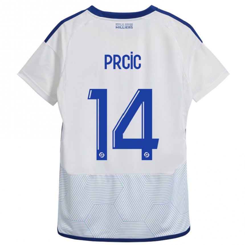 Hombre Fútbol Camiseta Sanjin Prcic #14 Blanco 2ª Equipación 2023/24 Perú