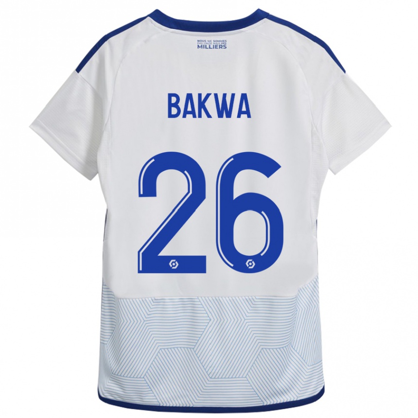 Hombre Fútbol Camiseta Dilane Bakwa #26 Blanco 2ª Equipación 2023/24 Perú