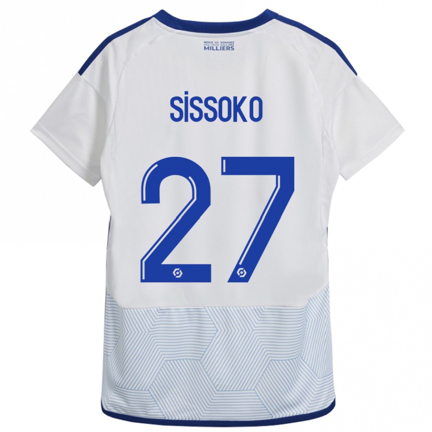 Hombre Fútbol Camiseta Ibrahima Sissoko #27 Blanco 2ª Equipación 2023/24 Perú