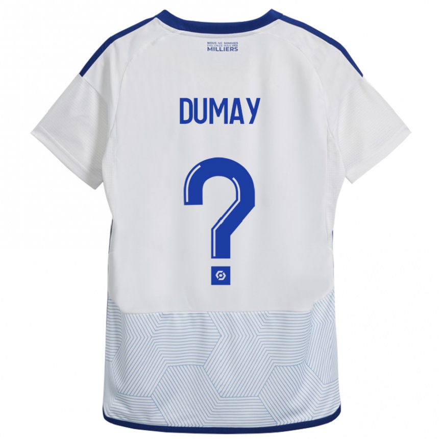 Hombre Fútbol Camiseta Yoann Dumay #0 Blanco 2ª Equipación 2023/24 Perú